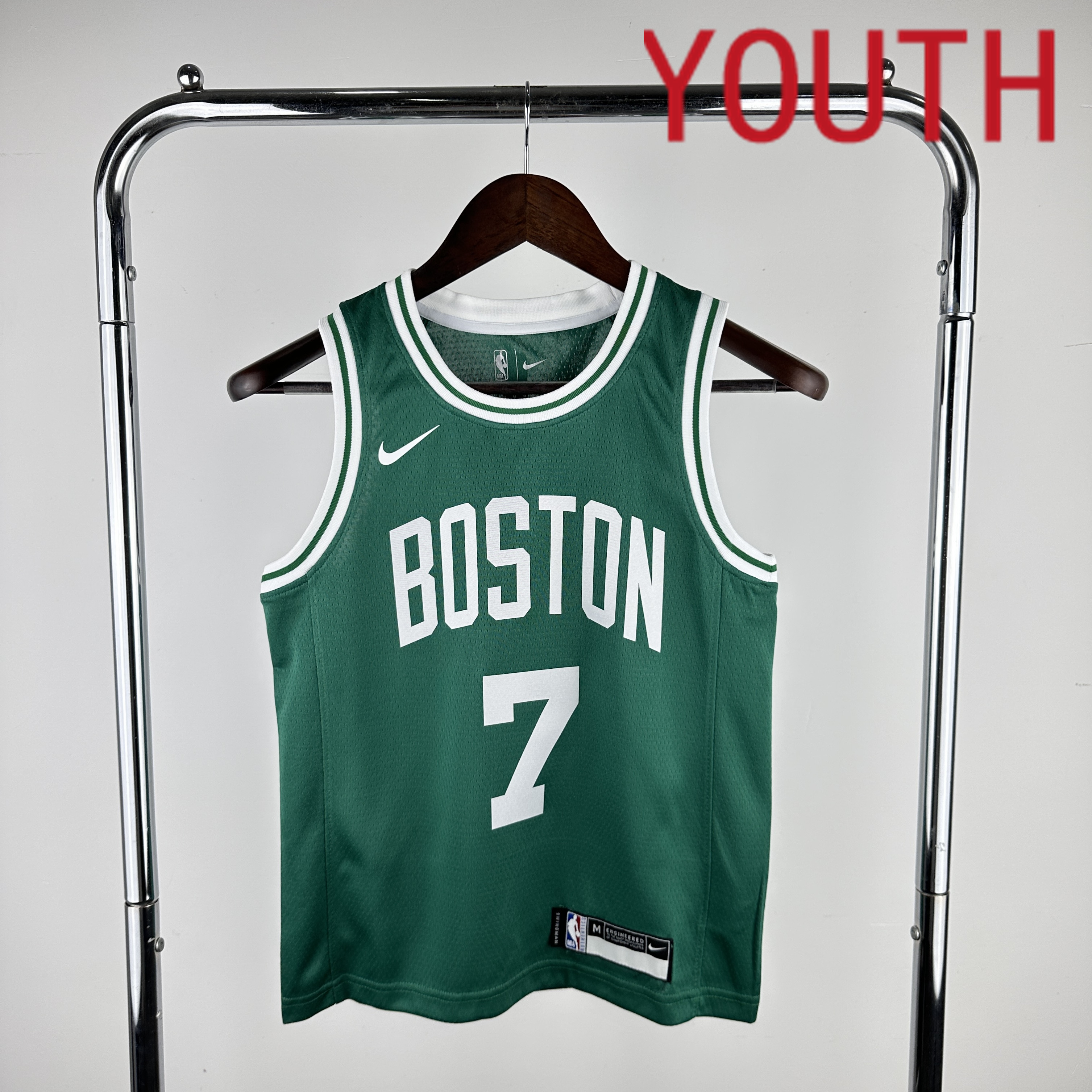 Youth Boston Celtics #7 Brown Green Nike 2024 NBA Jersey